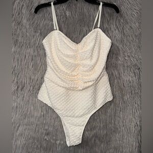 One-piece Swimsuit Beige XL